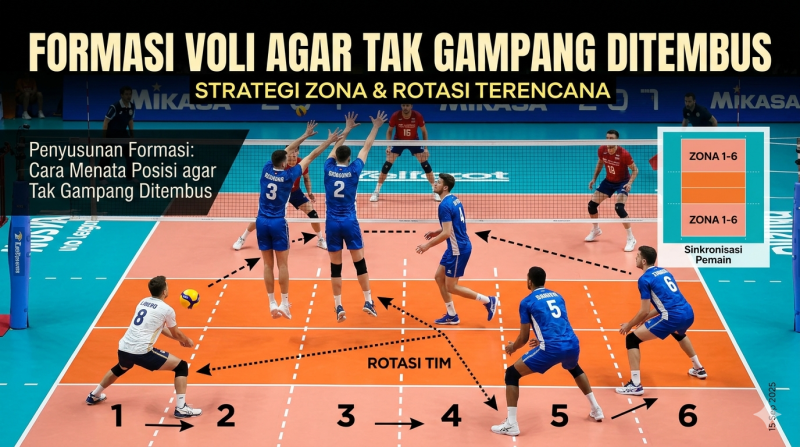 Formasi Tim Bola Voli: Cara Menata Posisi agar Tak Gampang Ditembus