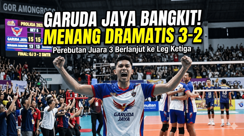 Garuda Jaya Bangkit, Perebutan Juara 3 Proliga 2026 Berlanjut ke Leg Ketiga