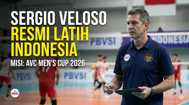 Sergio Veloso Resmi Jadi Pelatih Baru Tim Voli Putra Indonesia